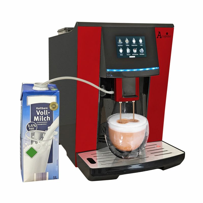 Acopino-Vittoria-One-Touch-Macchina-per-Espresso-e-cappuccino-Rossa