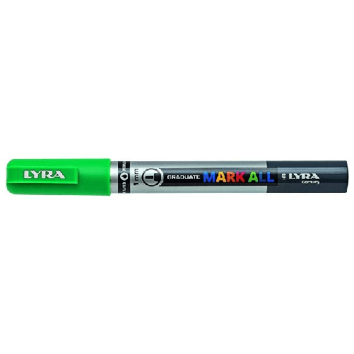 Lyra-Graduate-Mark-All-marcatore-permanente-Punta-a-ogiva-sottile-Verde-chiaro-6-pz