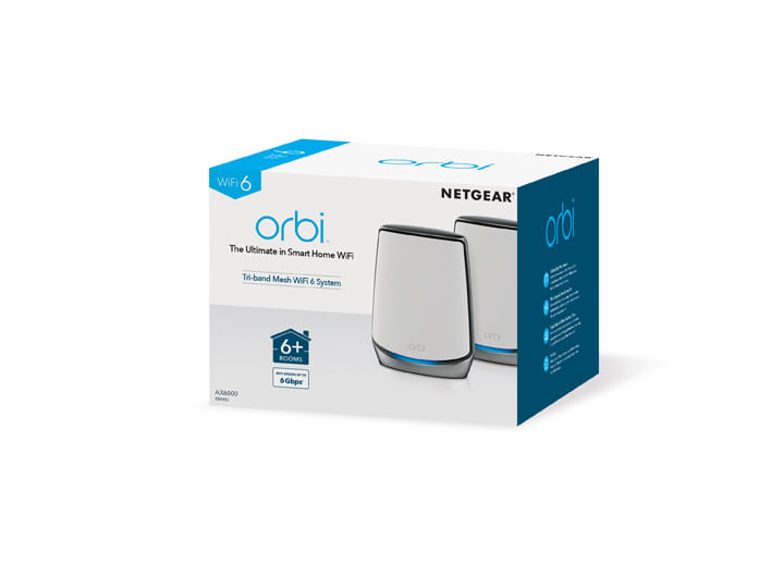 NETGEAR-Orbi-RBK852-AX6000-WiFi-6-Mesh-System-Banda-tripla--2.4-GHz-5-GHz-5-GHz--Wi-Fi-6--802.11ax--Grigio-Bianco-8-Int