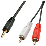 Lindy 35683 cavo audio 5 m 2 x RCA 3.5mm Nero