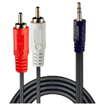 Lindy-35683-cavo-audio-5-m-2-x-RCA-3.5mm-Nero