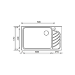 CM-Eureka-86x51-1V-Lavello-ad-incasso-Rettangolare-Acciaio-inossidabile