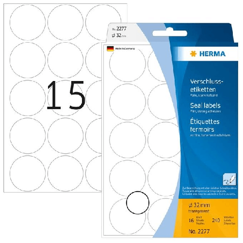 HERMA-2277-etichetta-autoadesiva-Cerchio-Trasparente-240-pz