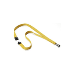 Durable Textile lanyard SOFT COLOUR Ochre tracolla Supporto per badge Metallo, Tessile Giallo