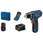 Bosch GSR Professional 12V-15 - trapano avvitatore - a batteria - 2 velocità 10 mm - 30 Nm - 2 batterie - 12 V (06018681