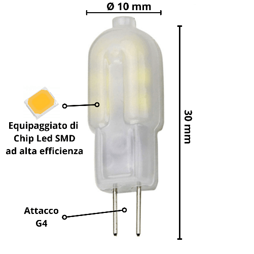 Lampadina-led-spillo-g4-2-watt-equivalente-18-watt-risparmio-energetico-----temperatura-colore-lampada-6000k-bianco-f...