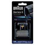 Braun Series 3 Testina di Ricambio per Rasoio Elettrico Uomo 31B Nero - Compatibile Con I Rasoi