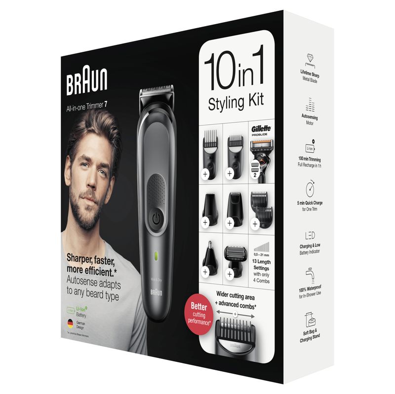 Braun-All-in-one-MGK7321-Bagnato-e-secco-Nero-Grigio