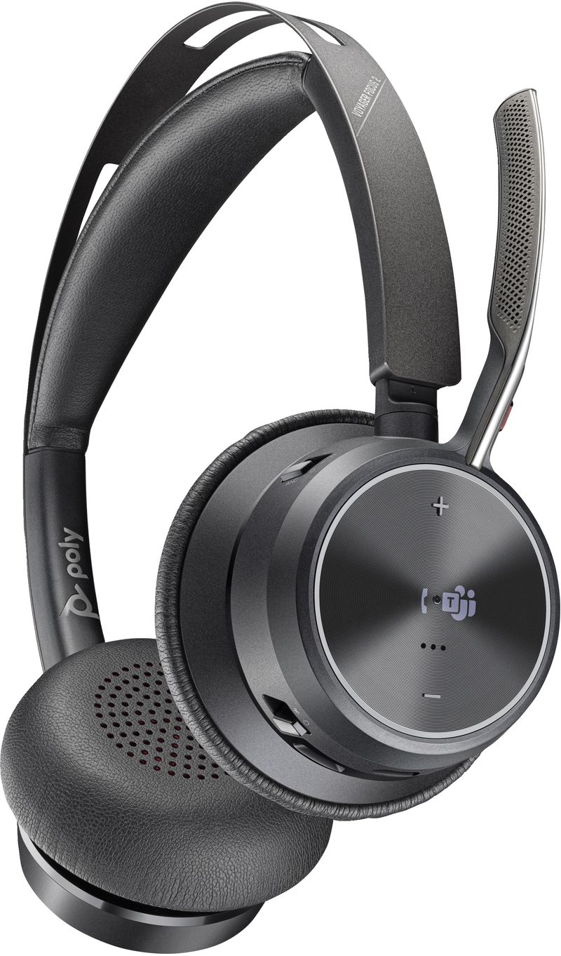 POLY-Voyager-Focus-2-UC-Auricolare-Con-cavo-e-senza-cavo-A-Padiglione-Ufficio-USB-tipo-C-Bluetooth-Nero--Poly-Voyager-Fo