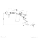 Supporto-da-tavolo-doppio-100x100--8kg-17-27---alto-inclinabile-girevole-ruota-bianco