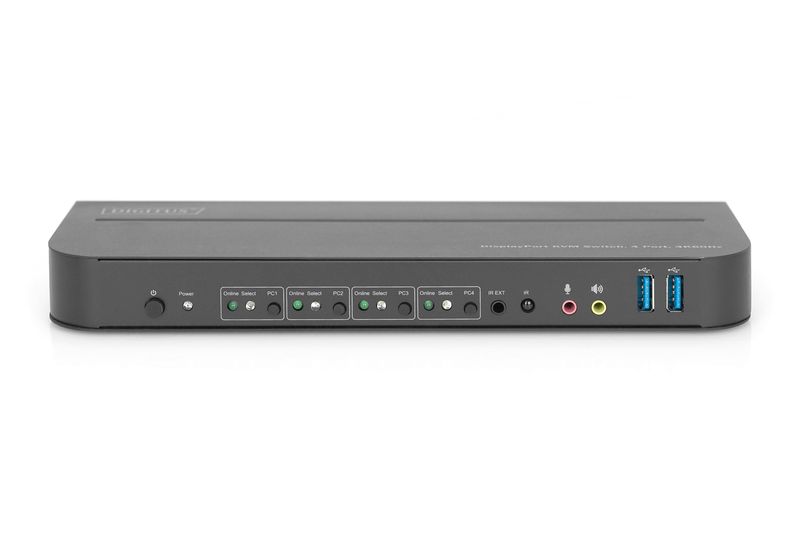 Digitus-Switch-KVM-4-porte-4K60Hz-4-x-DP-in-1-x-DP-HDMI-out