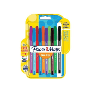 Paper Mate Papermate inkjoy 100 Nero, Blu, Verde, Rosso Penna a sfera 8 pz