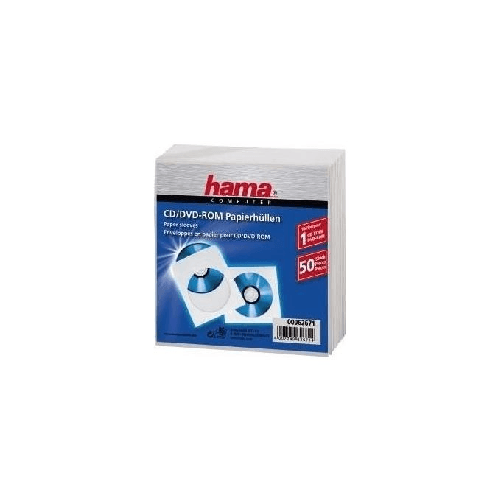 Hama-CD-ROM-Paper-Sleeves-50-White-50-dischi-Bianco