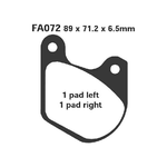 EBC FA072 Pastiglie Harley Davidson Xl 79- posteriore Flt 80-