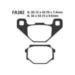 EBC FA382 Pastiglie Aprilia Mx 125 posteriore