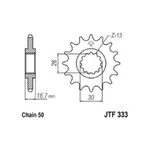 Jt JTF333.16RB Pignone 333 Z16Rb ammortizzato Honda CBR 1000RR Fireblade 04-11; VFR 750F 86-98