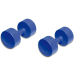 Coppia Manubri Pesi Vinile Dumbbells - Kg. 5 (Totale 10 Kg)