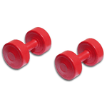 Coppia Manubri Pesi Vinile Dumbbells - Kg. 3 (Totale 6 Kg)