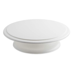 Thermohauser 8300020012 Piatto per Torta in ABS Bianco, Rotondo, Diametro 33,0 x 9,0 cm, con Cuscinetti a Sfera, Plastica