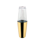 ILSA Shaker Boston con bicchiere in vetro "Linea Mixage Gold" Acciaio inox 18/10 con finitura color oro