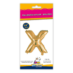 Palloncino Rocca Fun Factory lettera X oro minishape 14 - 35cm . 1pz