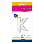 Palloncino Rocca Fun Factory lettera K argento minishape 14 - 35cm . 1pz