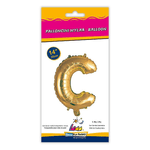 Palloncino Rocca Fun Factory lettera C oro minishape 14 - 35cm . 1pz