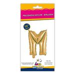 Palloncino Rocca Fun Factory lettera M oro minishape 14 - 35cm . 1pz