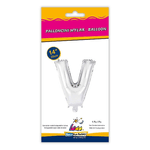 Palloncino Rocca Fun Factory lettera V argento minishape 14 - 35cm . 1pz