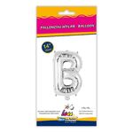 Palloncino Rocca Fun Factory lettera B argento minishape 14 - 35cm . 1pz