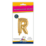 Palloncino Rocca Fun Factory lettera R oro minishape 14 - 35cm . 1pz