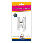 Palloncino Rocca Fun Factory lettera H argento minishape 14 - 35cm . 1pz