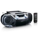 Lenco SCD-120SI impianto stereo portatile Digitale 12 W FM Nero, Argento