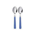 Excelsa Set Cucchiaini in Acciaio Inox, Azzurro, 2 Pezzi