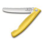 Victorinox Swiss Classic, coltello da verdura pieghevole con lama in acciaio inox e manico in plastica, giallo