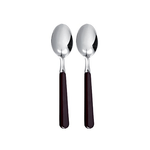 Excelsa Set Cucchiaini in Acciaio Inox, Bordeaux, 2 Pezzi