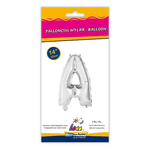 Palloncino Rocca Fun Factory lettera A argento minishape 14 - 35cm . 1pz