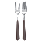 Excelsa Set Forchette in Acciaio Inox, Grigio, 2 Pezzi