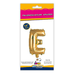 Palloncino Rocca Fun Factory lettera E oro minishape 14 - 35cm . 1pz