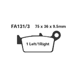 EBC SFA131-3HH Pastiglie Sfa Honda Shadow 50- 90