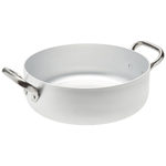 Pentole Agnelli Alluminio ALMA106PI28 Linea Casseruola Bassa, Fondo a Induzione con 2 Manici Cool, 28 cm, Acciaio