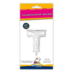 Palloncino Rocca Fun Factory lettera T argento minishape 14 - 35cm . 1pz