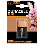 Duracell Batteria Duracell plus 100 9 V 6LR61/ MN1604 , pacchetto singolo, un pezzo, pile per elettrodomestici