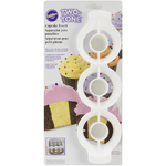 Wilton Inserto in PLASTICA per Cupcakes C/Centro A Due Colori Inserto in PLASTICA per Cupcakes C/Centro A Due Colori, Plastica, Bianco,