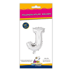 Palloncino Rocca Fun Factory lettera J argento minishape 14 - 35cm . 1pz