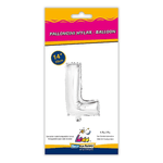 Palloncino Rocca Fun Factory lettera L argento minishape 14 - 35cm . 1pz