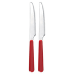 Excelsa Set Coltelli in Acciaio Inox, Rosso, 2 Pezzi