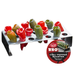 TableCraft Supporto per Barbecue Grigliare Coni/peperoncini, in Acciaio Inox, 28 x 12,5 x 2,5 cm