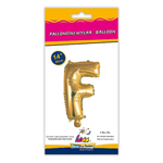 Palloncino Rocca Fun Factory lettera F oro minishape 14 - 35cm . 1pz