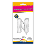 Palloncino Rocca Fun Factory lettera N argento minishape 14 - 35cm . 1pz